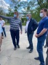 Евгений Чернов вместе с главой города Михаилом Исаевым посетили площадь Кирова